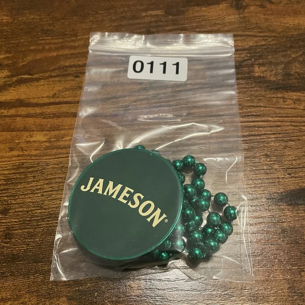 ✅ Jameson Irish Whiskey Party Beads Green St Patricks Day Necklace #️⃣0110-0115